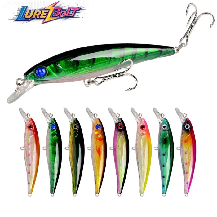 Medium Diving Minnow - Short Lip Multi-Color Hard Bait