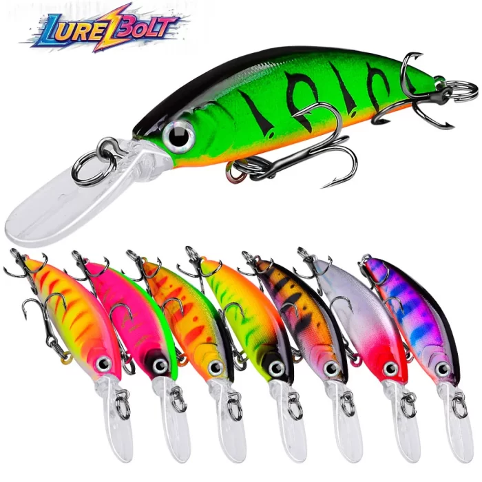 LureBolt Deep Diving Crankbaits - Long Lip Fishing Lures for Bass and Salmon