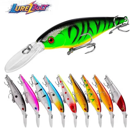 LureBolt Lure Bait Deep Diving Minnow Hard Fishing Lures for Freshwater Fishing