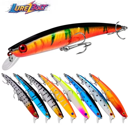 LureBolt Long Casting Sinking Minnow Fishing Lure | Freshwater and Saltwater Lure Bait