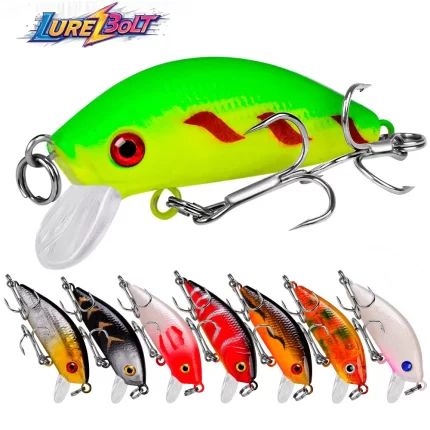 LureBolt Fat Minnow Fishing Lure | Shallow Water Crankbait for Aggressive Fish