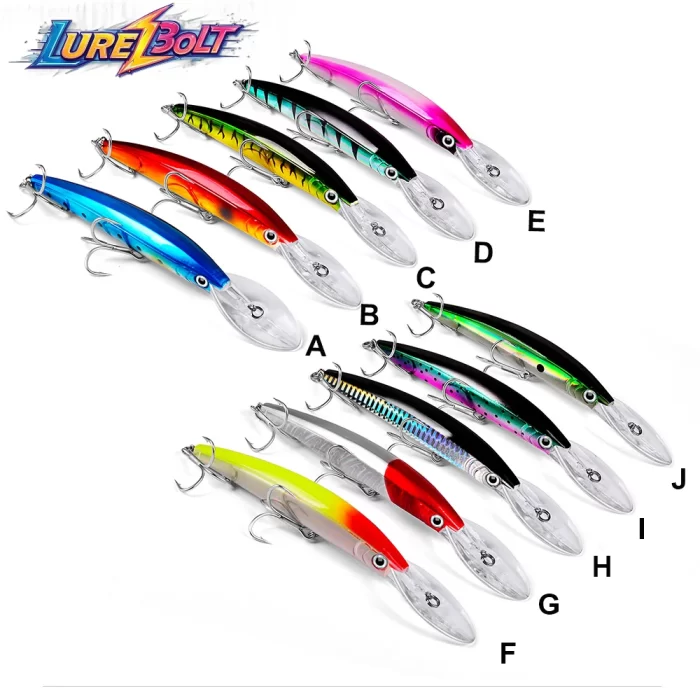 Diverse Fishing Lure Set - Various Colors and Styles of Artificial Baits