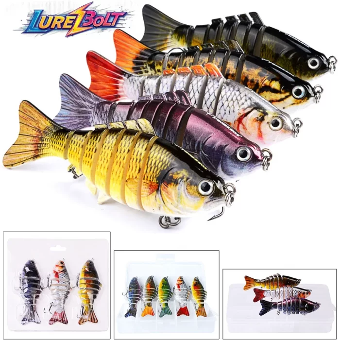 Lifelike Fish-Shaped Segmented Fishing Lure Set - Realistic Fish Lures for Various Fishing Needs