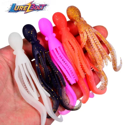 Multi-Color Soft Squid Fishing Lures for Freshwater Fishing | 5pcs