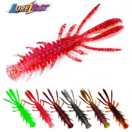 High-Efficiency Red Soft Plastic Lures - Essential Fishing Gear for Every Occasion |10pcs