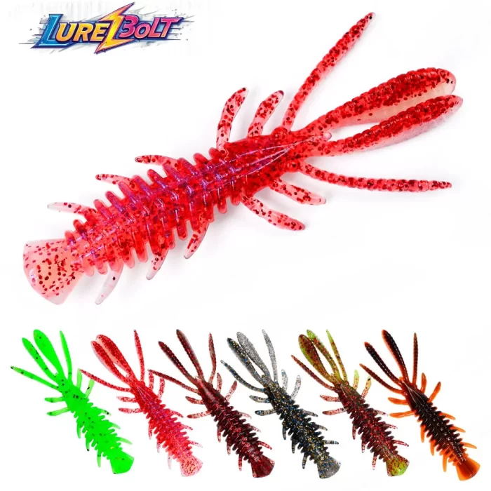 High-Efficiency Red Soft Plastic Lures - Essential Fishing Gear for Every Occasion |10pcs