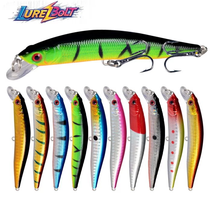 Multicolor Long Casting Deep Water Stickbait Lure Set | Ideal for Freshwater and Saltwater Fishing