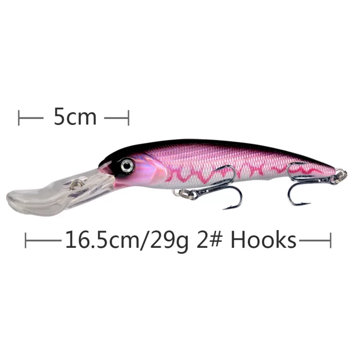 Deep Diving Multi-Color Hard Fishing Lure | Triple Hooks for Freshwater & Saltwater - Image 2