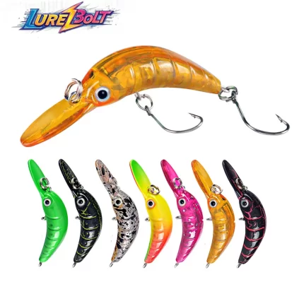 Mini Shrimp-Shaped Hard Lure | Multi-Color Realistic Design for Effective Fishing