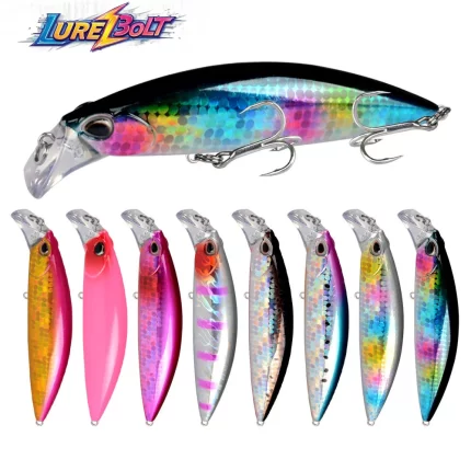 Rainbow Reflective Fishing Lure | Multi-Color Hard Bait with High Visibility & Realistic Action