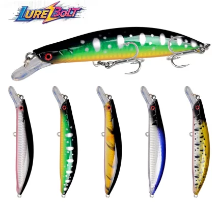 Deep Diving Fishing Lure | Green Spotted Design in Multiple Colors