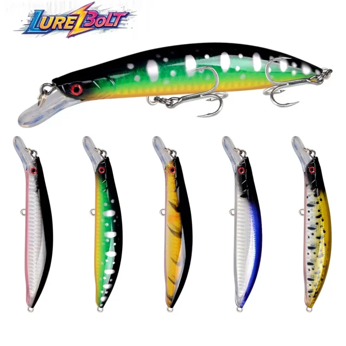 Deep Diving Fishing Lure | Green Spotted Design in Multiple Colors