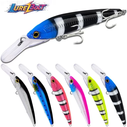 Deep Diving Hard Fishing Lure | Realistic Treble Hook Design for Freshwater & Saltwater