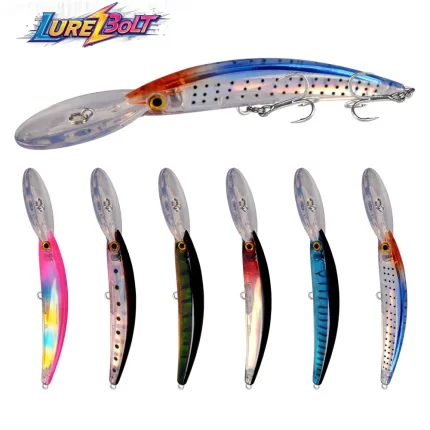 Transparent Deep Diving Crankbait | Long Lip Design for Long Casting & Deepwater Fishing