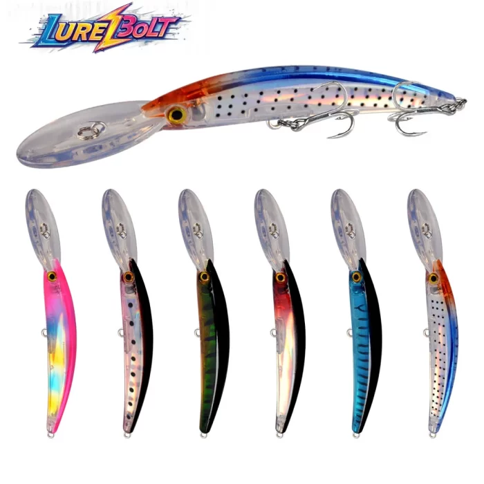 Transparent Deep Diving Crankbait | Long Lip Design for Long Casting & Deepwater Fishing