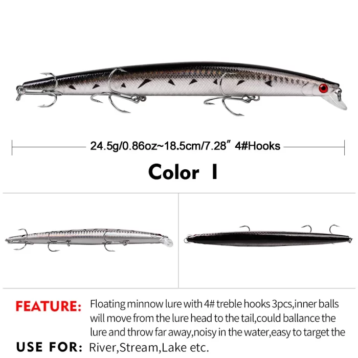 LureBolt Long Minnow Lure Ultra Long Casting Slim Hard Bait for Freshwater and Saltwater Big Fish - Image 10