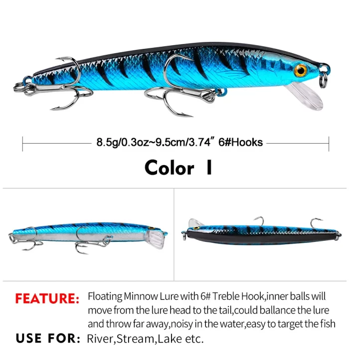 LureBolt Long Minnow Fishing Lures | Hard Bait for Bass Fishing Success - Image 3