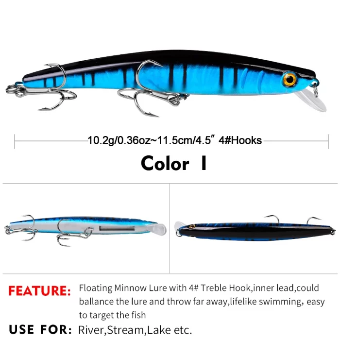 LureBolt Long Casting Sinking Minnow Fishing Lure | Freshwater and Saltwater Lure Bait - Image 5