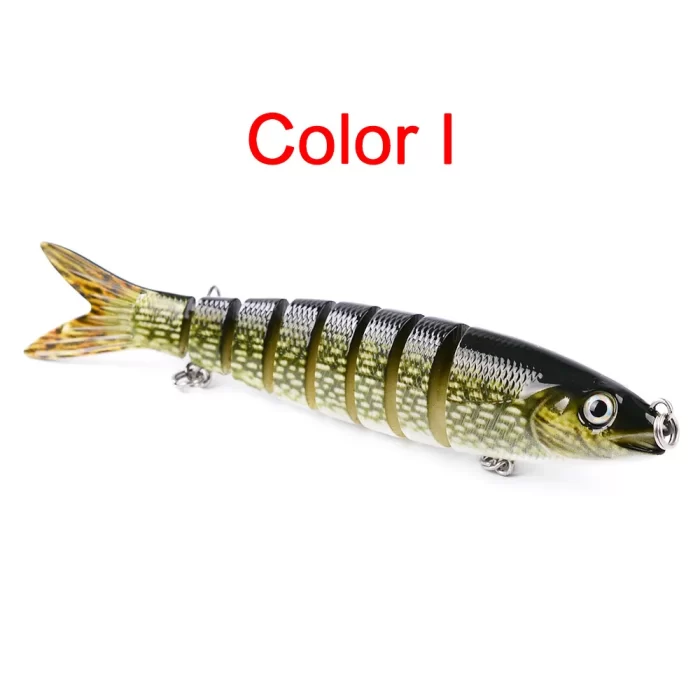 Segmented Lifelike Fish-Shaped Fishing Lure Set - Colorful Jointed Baits for Various Fishing Needs - Image 12