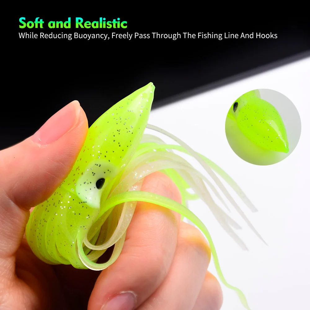 Detailed view of the octopus soft lure material