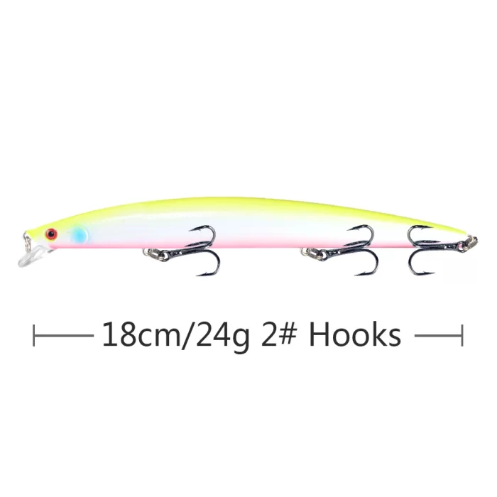 Long Slender Hard Fishing Lure in Multiple Colors | Triple Hook Design for Accurate Casting - Image 10