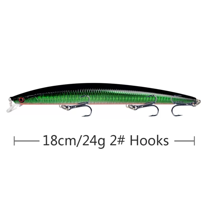 Long Body Multi-Color Reflective Fishing Lure | High-Visibility Hard Bait for Aggressive Strikes - Image 6