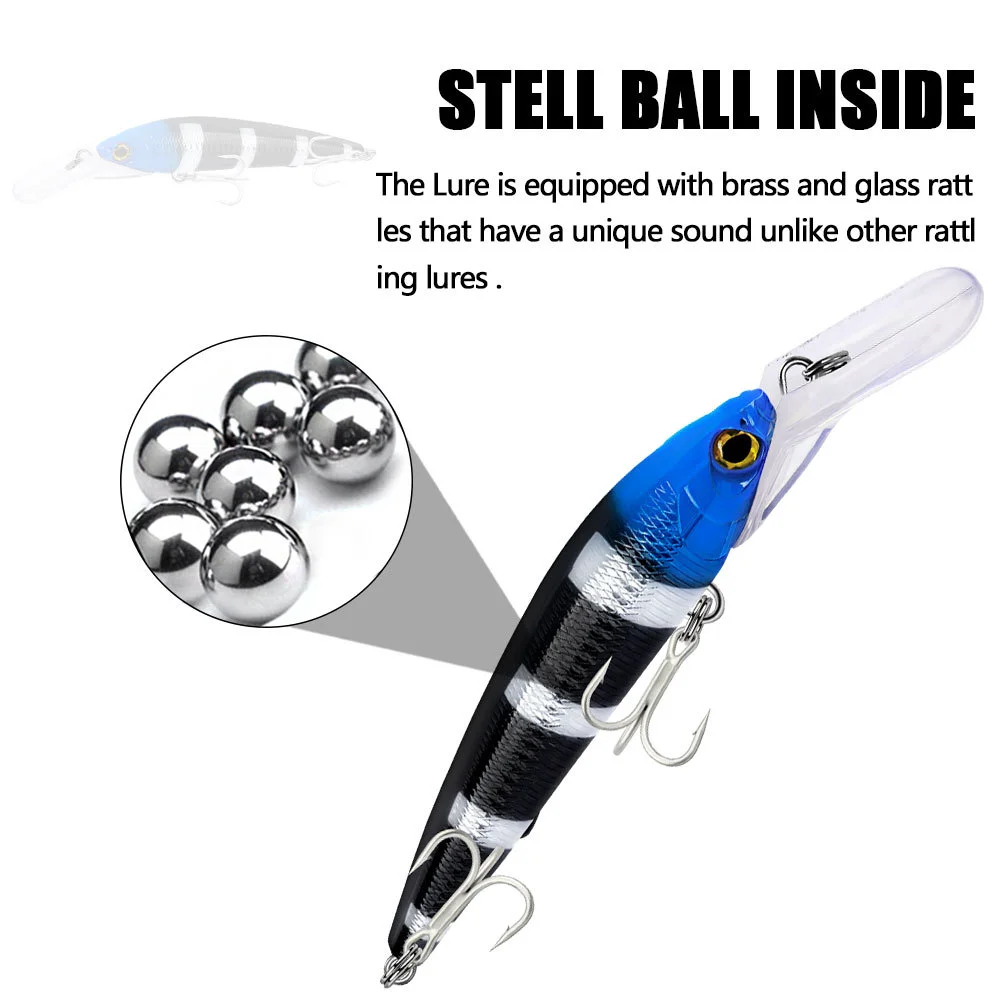 Close-up of LureZ Bolt Fishing Lure showcasing its 3D eyes and hook details