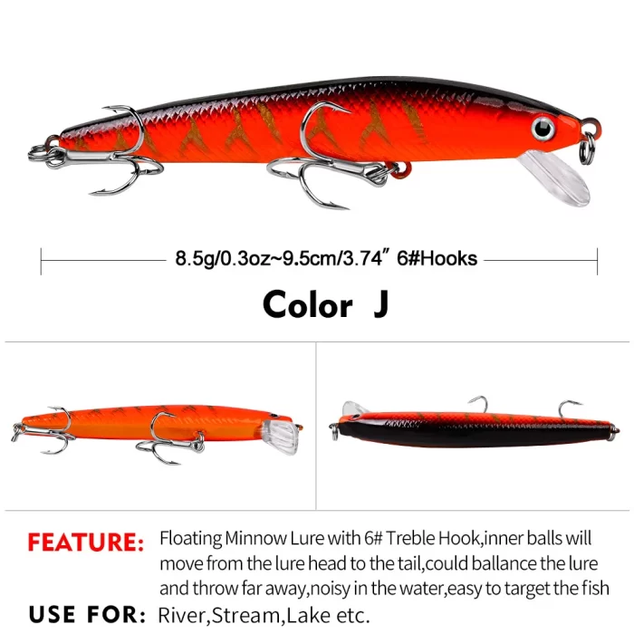 LureBolt Long Minnow Fishing Lures | Hard Bait for Bass Fishing Success - Image 4