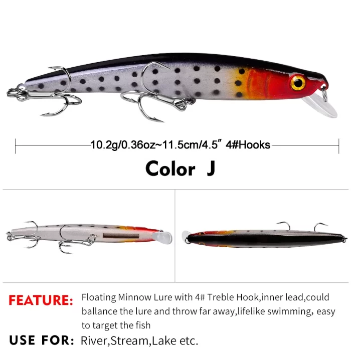 LureBolt Long Casting Sinking Minnow Fishing Lure | Freshwater and Saltwater Lure Bait - Image 6