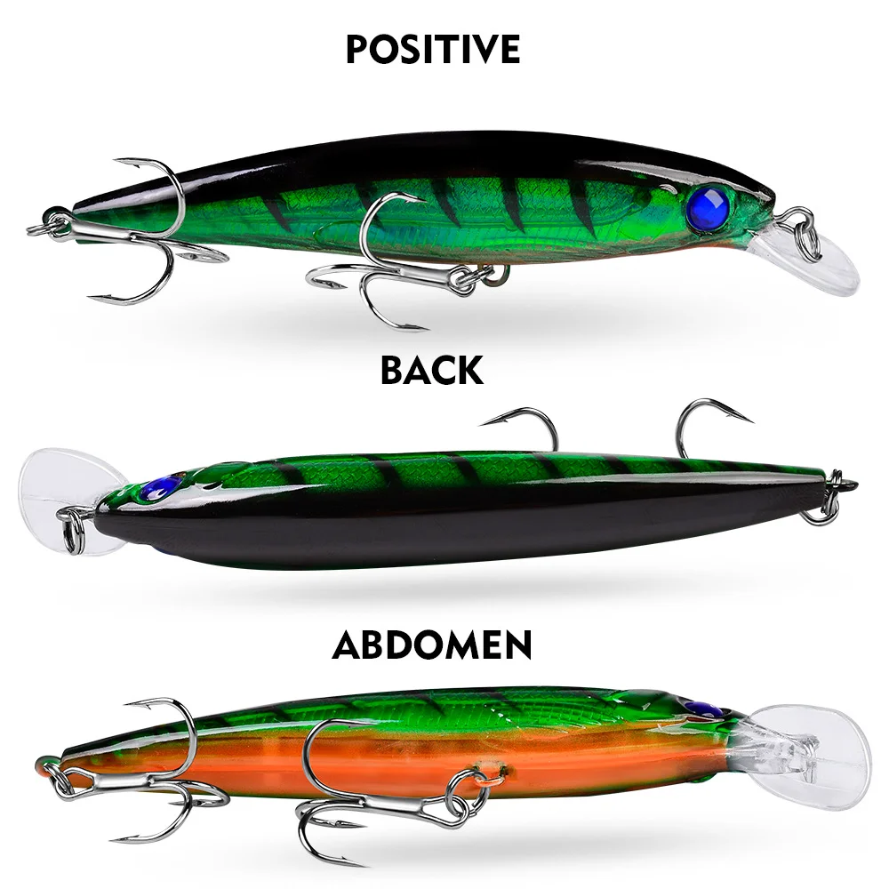 Multi-angle views: positive, back, and abdomen of Minnow Lure
