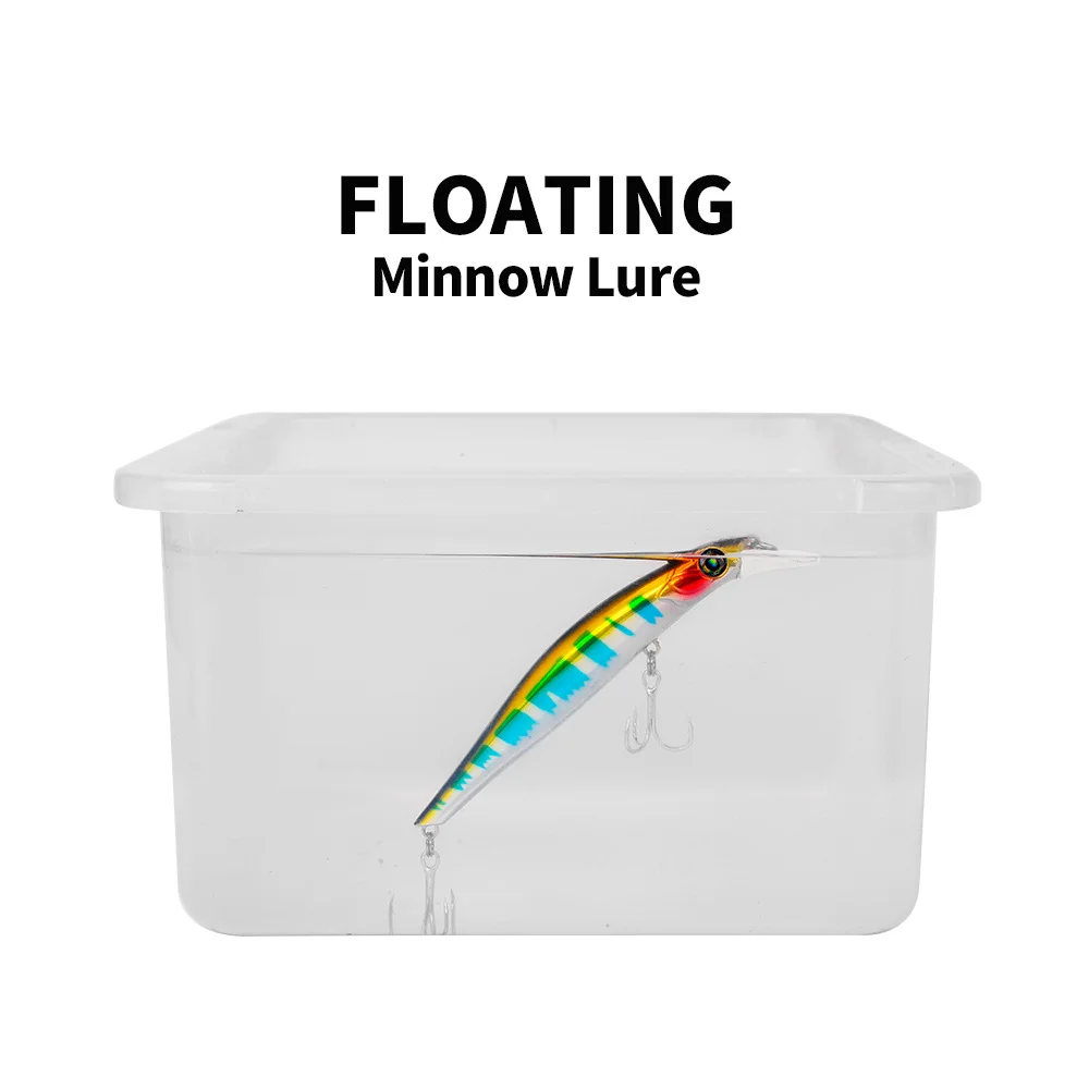 Underwater view showing Minnow Lures chasing fish in blue environment