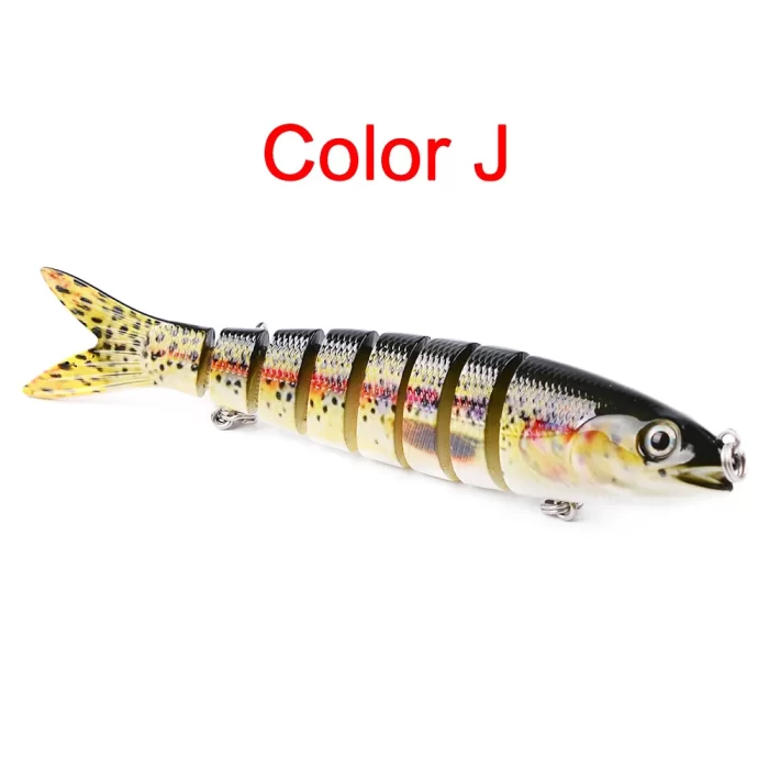 Segmented Lifelike Fish-Shaped Fishing Lure Set - Colorful Jointed Baits for Various Fishing Needs - Image 13