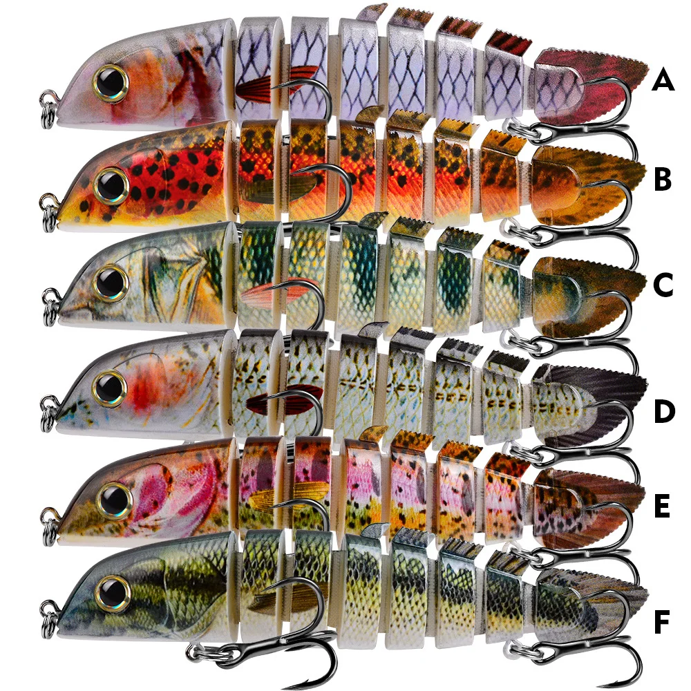 Three Blood Groove lures in colorA to F with included mini set preview