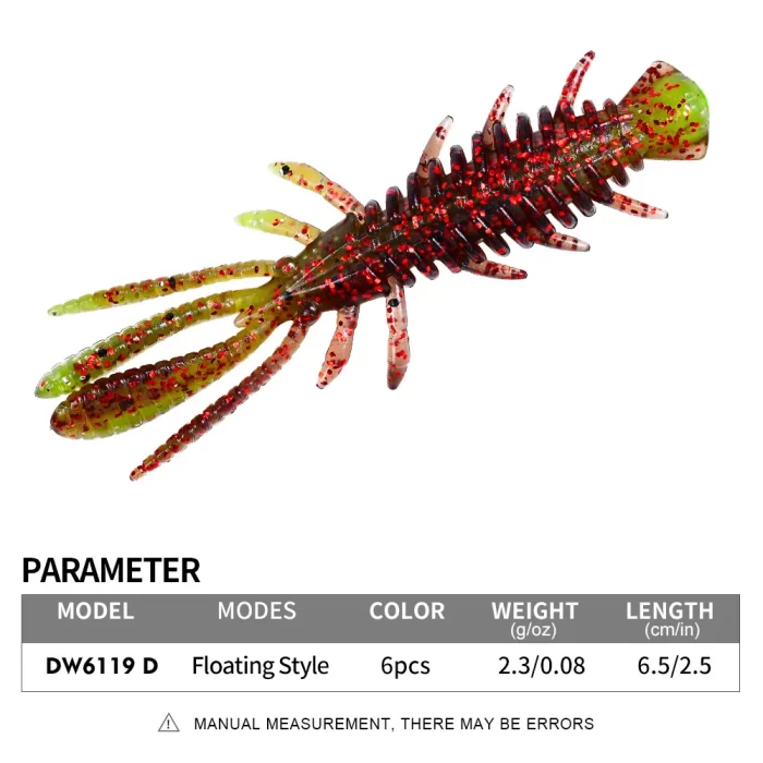 High-Efficiency Red Soft Plastic Lures - Essential Fishing Gear for Every Occasion |10pcs - Image 11