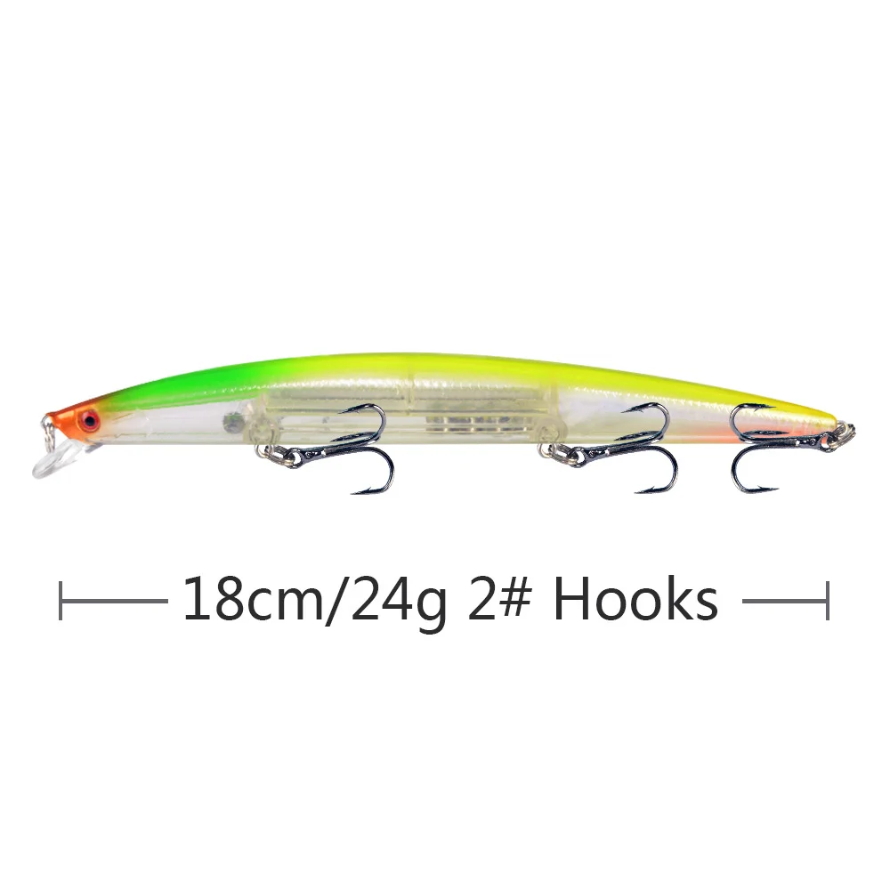 Purple 18cm floating lure with 2# hooks and lifelike design.