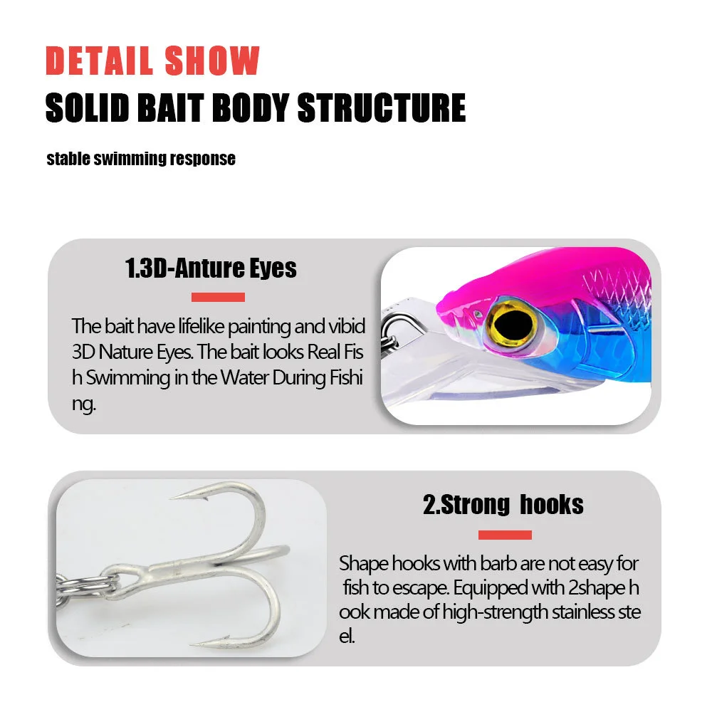 LureZ Bolt Fishing Lure in vibrant pink and black color pattern