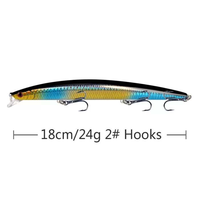 Long Distance Casting Minnow | Slender Body Lure for Sea Bass Fishing - Image 11