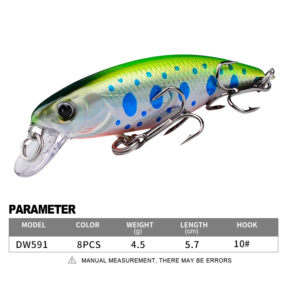 Side view showing the sharp treble hooks and overall construction quality.