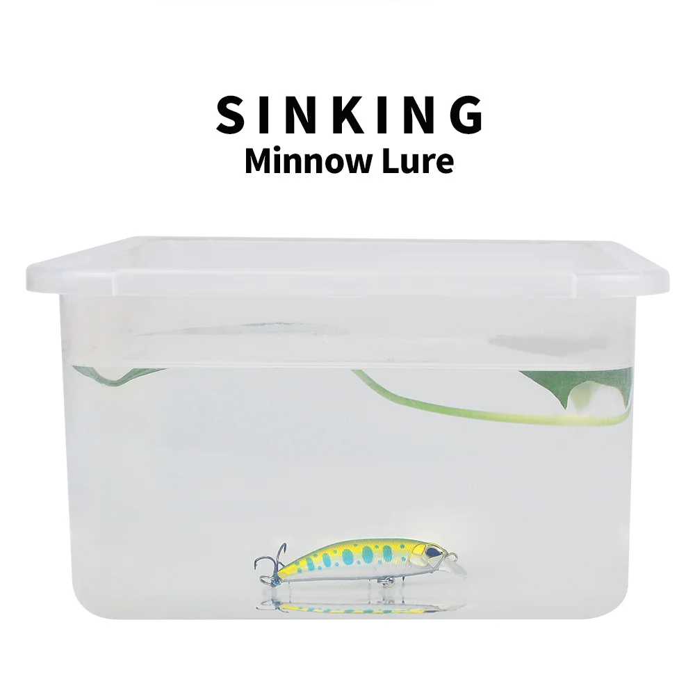 The fishing lure sinking in water, showing how it moves underwater.
