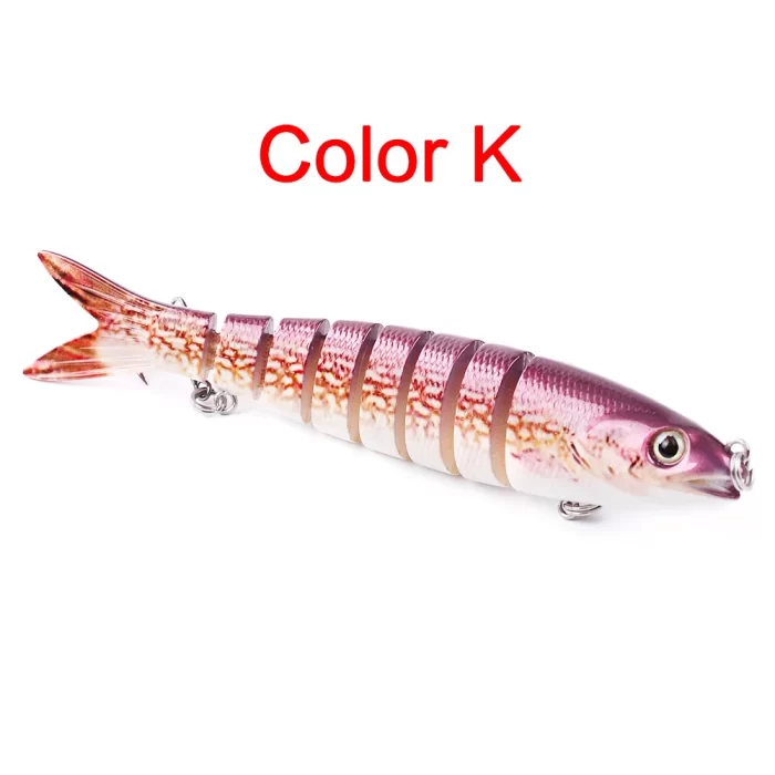 Segmented Lifelike Fish-Shaped Fishing Lure Set - Colorful Jointed Baits for Various Fishing Needs - Image 2