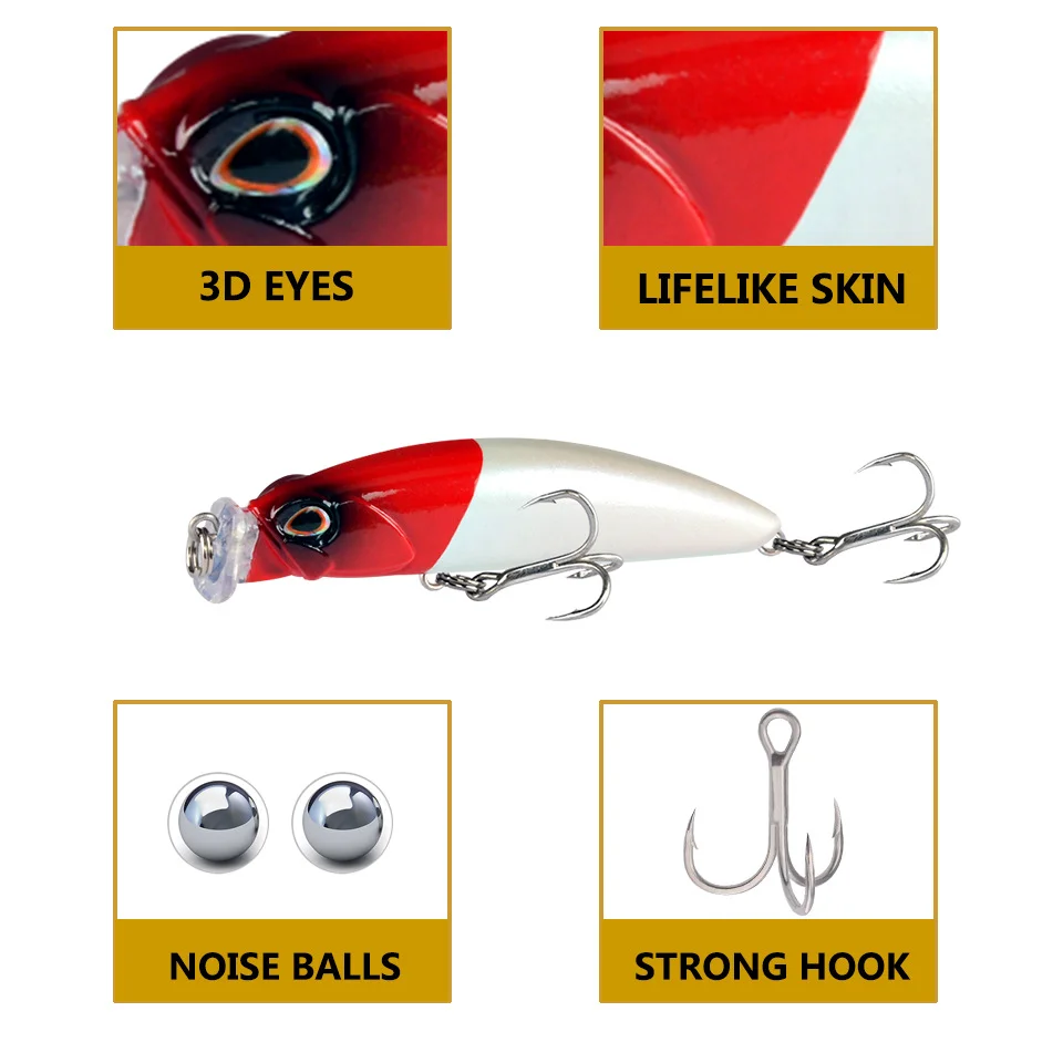 Close-up of LureZ Bolt Fishing Lure showcasing noise balls and hook details