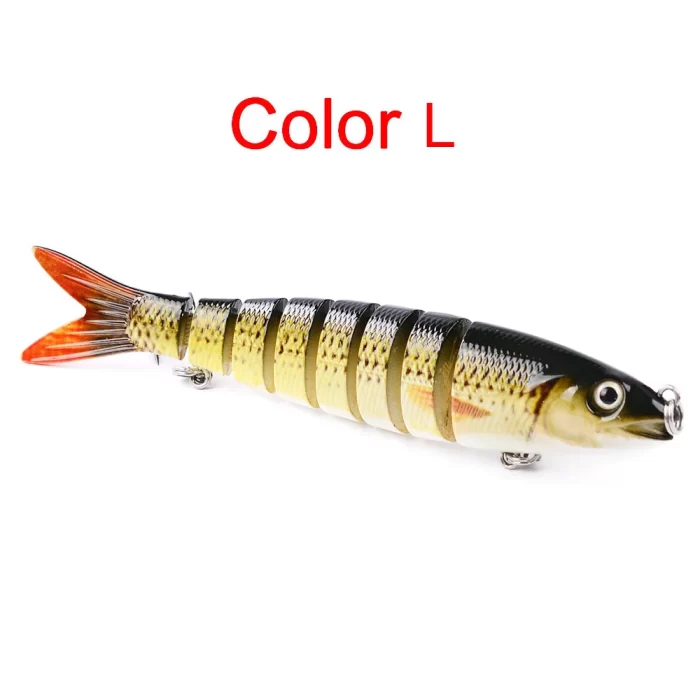 Segmented Lifelike Fish-Shaped Fishing Lure Set - Colorful Jointed Baits for Various Fishing Needs - Image 3