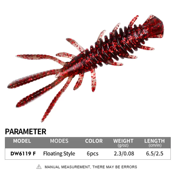 High-Efficiency Red Soft Plastic Lures - Essential Fishing Gear for Every Occasion |10pcs - Image 13
