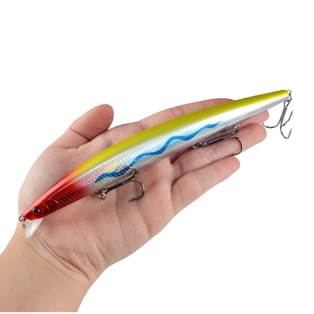 LureZ Bolt Fishing Lure in bright red and orange with strong 2# hooks