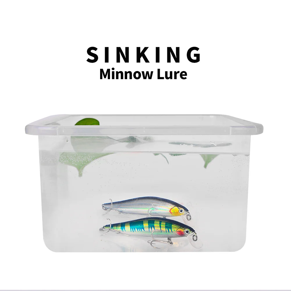 Demo of lure sinking action inside a clear water container.