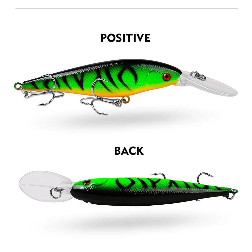Front (positive) and back view of the lure for visual detailing.