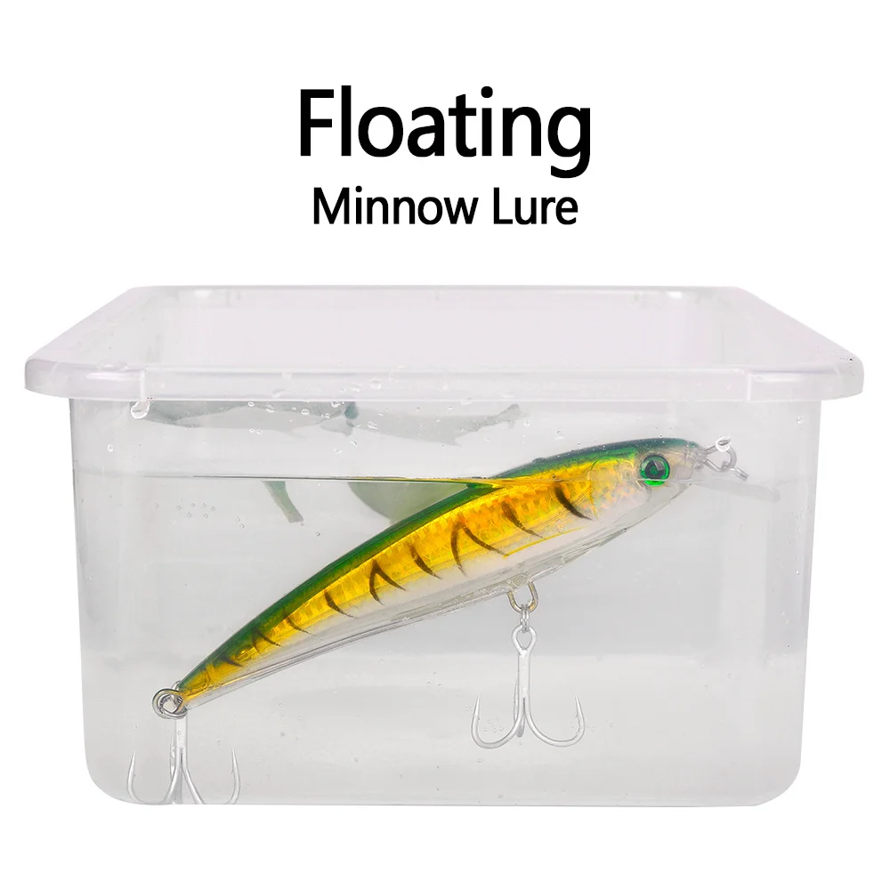 Underwater footage testing the minnow lure's floating action and slow-sinking behavior in clear pool conditions.