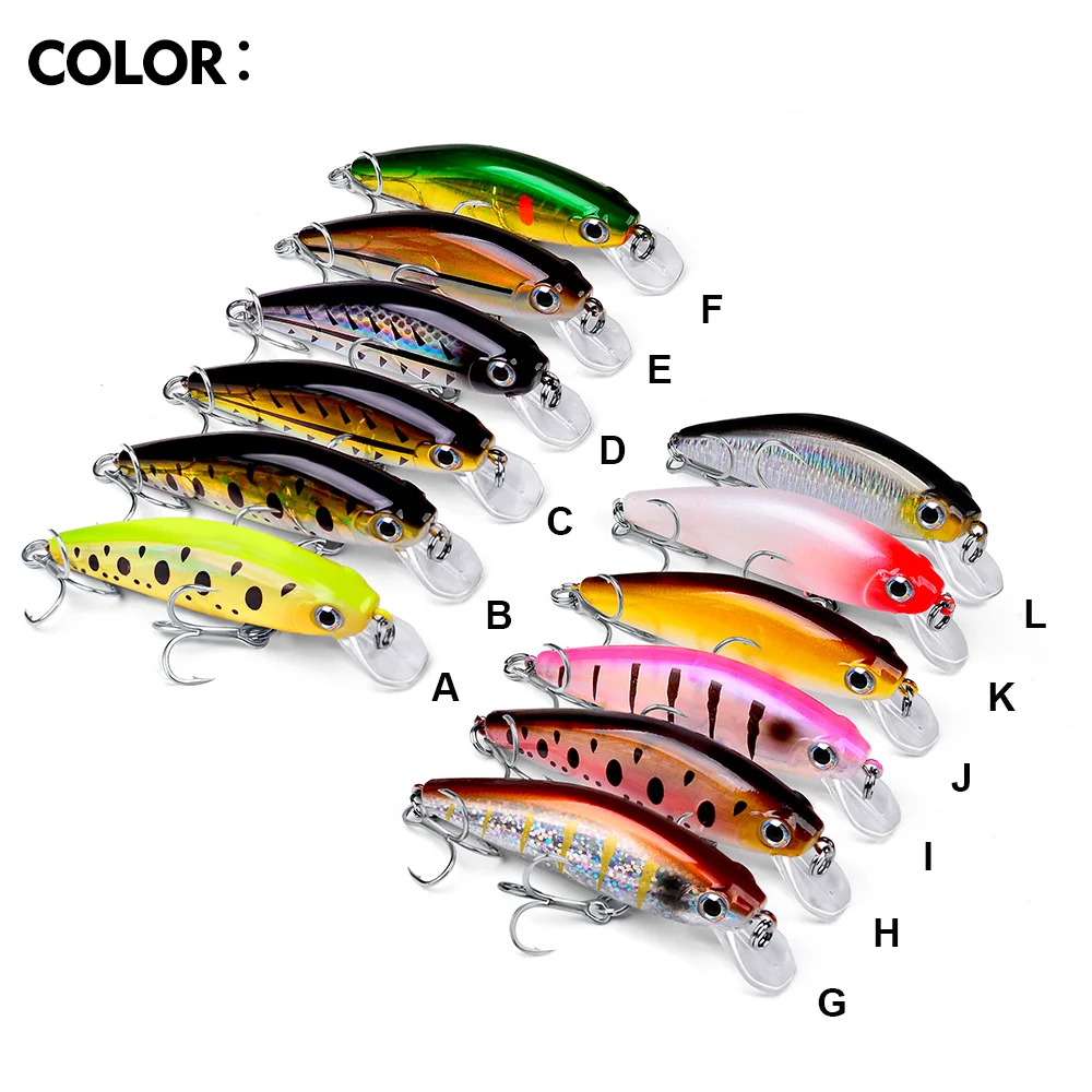 Full display of 12 available color variants labeled A to L.