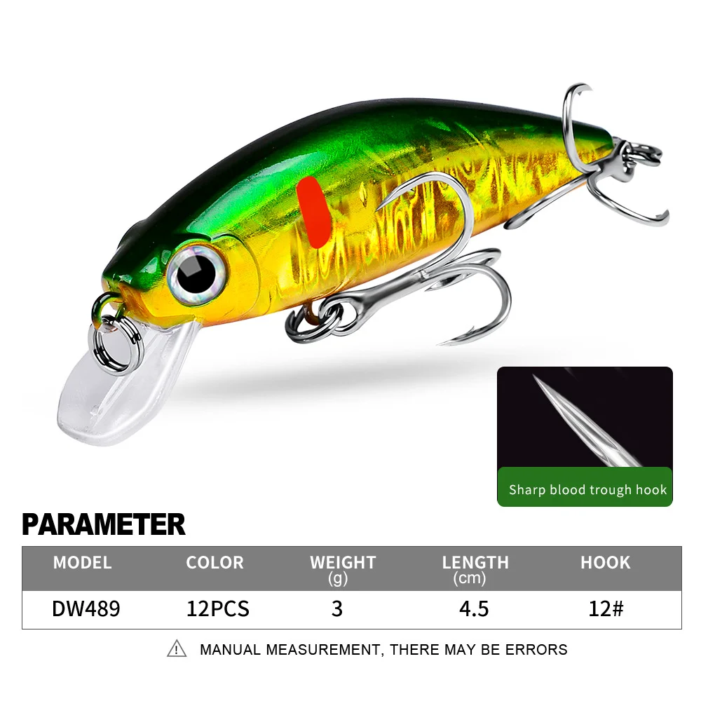 Visual of lure construction with sharp blood groove hooks and reflective finish.