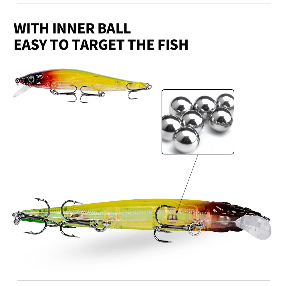 Floating lure demonstration showing the bait floating in a container